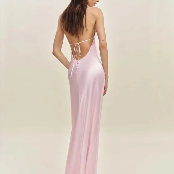 Reformation Jeany Silk Dress in Cherry Blossom Brand New